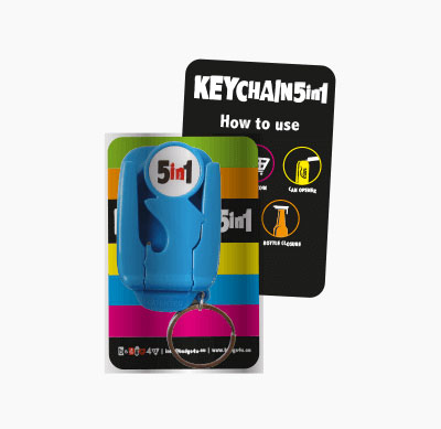 Keychain 5 in 1 im PRESIT Shop – Verpackung