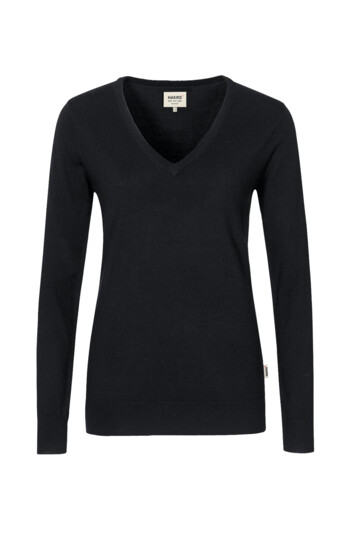 HAKRO Damen V-Pullover Merino-Wool (No. 134) als Werbeartikel mit Logo im PRESIT Online-Shop bedrucken lassen