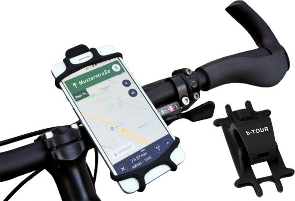 Smartphone-Halter Fahrrad am Lenkrad