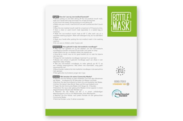 Gesichtsmaske Bottle Mask Anleitung – Werbeartikel bedrucken lassen im PRESIT Online-Shop