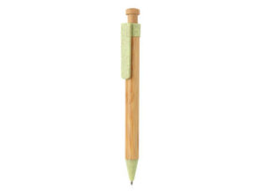 Bambus Stift mit Wheatstraw-Clip als Werbeartikel mit Logo bedrucken