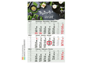 3-Monats-Kalender Budget 3 x.press inkl. 4C-Druck als Werbeartikel mit Logo bedrucken