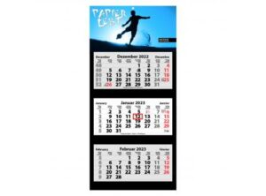 3-Monats Faltkalender "Tres-Light Plus" als Werbeartikel mit Logo bedrucken