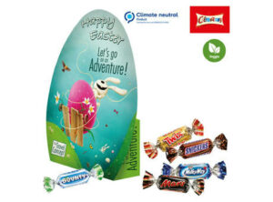 Konturen-Schachtel "Ei" mit Celebrations® als Werbeartikel mit Logo bedrucken