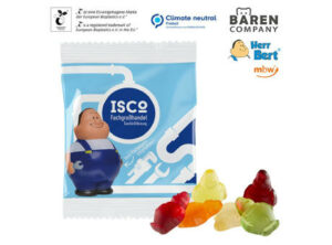 Herr Bert® - Fruchtgummi im kompostierbaren Tütchen als Werbeartikel mit Logo bedrucken