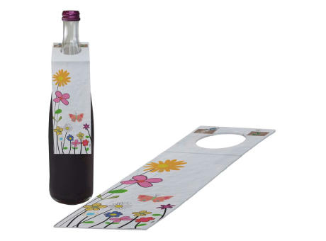 Flaschenanhänger Blumenwiese als Werbeartikel mit Logo bedrucken