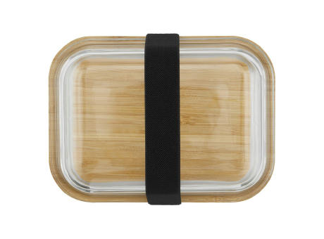 Hitzebeständige Glas-Lunchbox mit Bambusdeckel