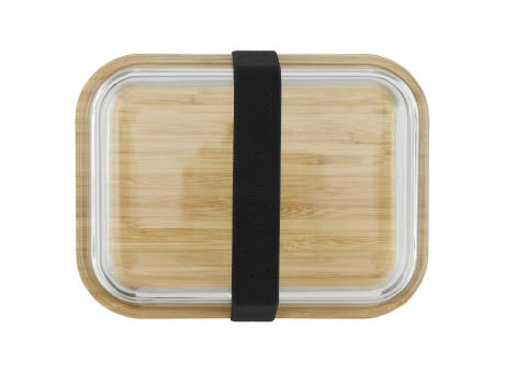Hitzebeständige Glas-Lunchbox mit Bambusdeckel