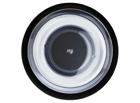Schwarze Edelstahl-Thermosflasche 750 ml mit doppelwandiger Vakuum-Isolierung glänzend lackiert - Detailansicht Werbeartikel 2