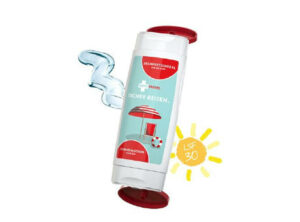 DuoPack Sonnenmilch LSF 30 (sensitiv) + Hände-Desinfektionsgel (DIN EN1500) (2 x 50 ml) als Werbeartikel mit Logo bedrucken