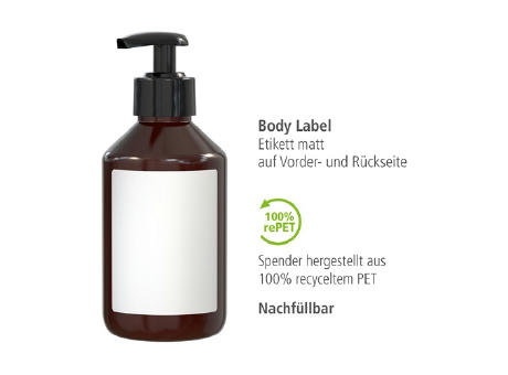 250 ml Spender - Duschgel Rosmarin-Ingwer - Body Label - Detailansicht Werbeartikel 2