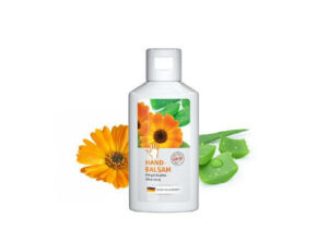 50 ml Flasche - Handbalsam "Ringelblume - Aloe Vera" - Body Label als Werbeartikel mit Logo bedrucken