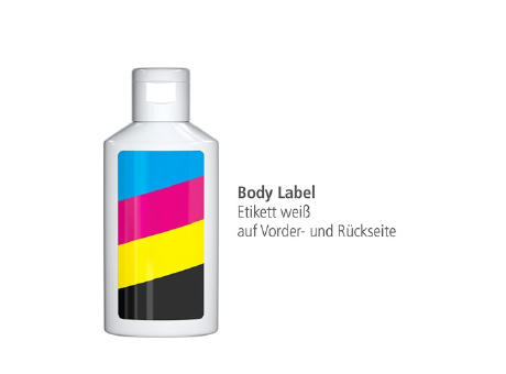 50 ml Flasche - Sonnenmilch LSF 50 (sensitiv) - Body Label - Detailansicht Werbeartikel 3