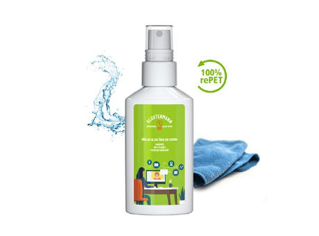 50 ml Spray  - Smartphone & Arbeitsplatz-Reiniger - Body Label - Detailansicht Werbeartikel 1