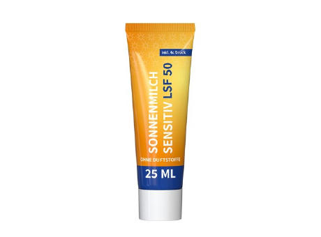 25 ml Tube - Sonnenmilch LSF 50 (sensitiv) - FullbodyPrint als Werbeartikel mit Logo bedrucken