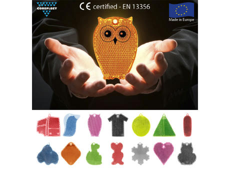 Hartkunststoffreflektoren EU als Werbeartikel mit Logo bedrucken