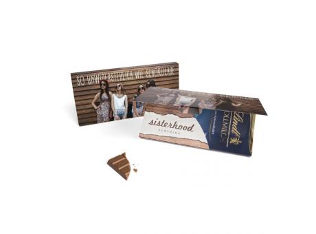 Lindt Schokoladentafel in Mailingmappe als Werbeartikel mit Logo bedrucken