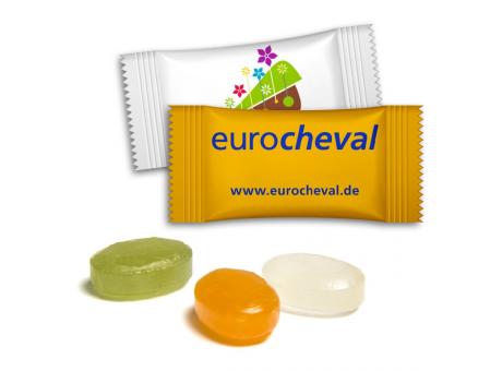 Bonbons im Flowpack als Werbeartikel mit Logo bedrucken