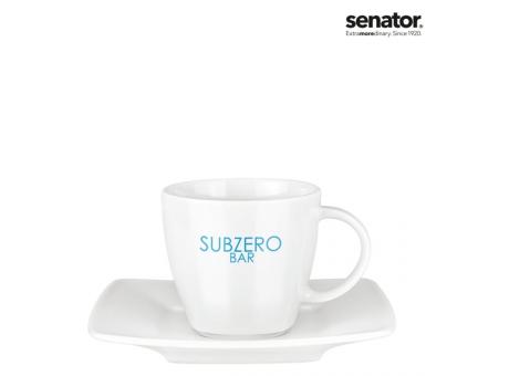 senator® Maxim Espresso Set  Tasse mit Untertasse als Werbeartikel mit Logo bedrucken