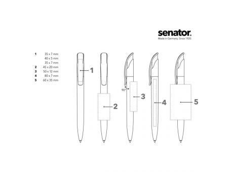 senator® Challenger Clear  Druckkugelschreiber als Werbeartikel mit Logo bedrucken