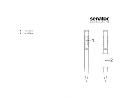 senator® New Spring Clear MC  Druckkugelschreiber - Detailansicht Werbeartikel 3