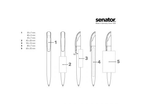 senator® Challenger Frosted  Druckkugelschreiber - Detailansicht Werbeartikel 3