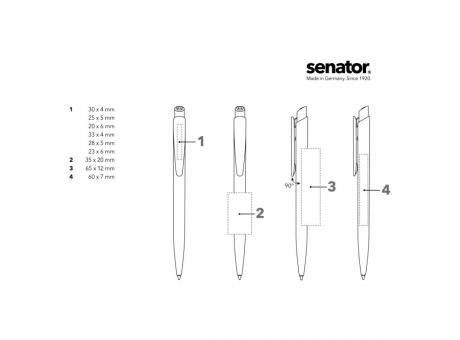 senator® Dart Clear  Druckkugelschreiber - Detailansicht Werbeartikel 1