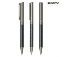 senator® Carbon Line Black  Drehkugelschreiber als Werbeartikel mit Logo bedrucken