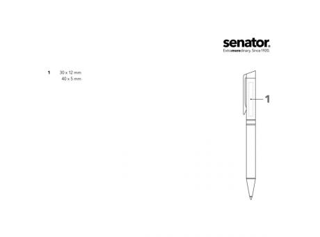 senator® Carbon Line Black  Drehkugelschreiber - Detailansicht Werbeartikel 1