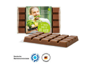 Design Schokolade aus weißem Papier Deutsche Markenschokolade