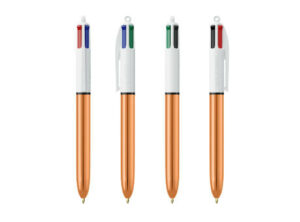 BIC® 4 Colours Shine Kugelschreiber + Lanyard als Werbeartikel mit Logo bedrucken
