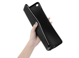 Tablet Hülle iPad™ 10.9 (10 Generation 2022) PU/TPU Back Cover Fold.it Case matt schwarz als Werbeartikel mit Logo bedrucken