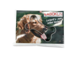 Backförmchen in der Werbetüte - Hund als Werbeartikel mit Logo bedrucken