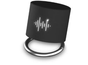 SCX.design S26 Lautsprecher Ring mit Leuchtlogo als Werbeartikel mit Logo bedrucken
