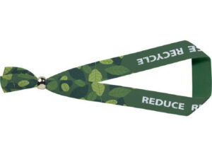 Evi Festival Armband mit Metallverschluss aus recyceltem PET Kunststoff als Werbeartikel mit Logo bedrucken