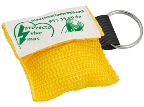 CPR Maske Schlüsselanhänger als Werbeartikel mit Logo bedrucken