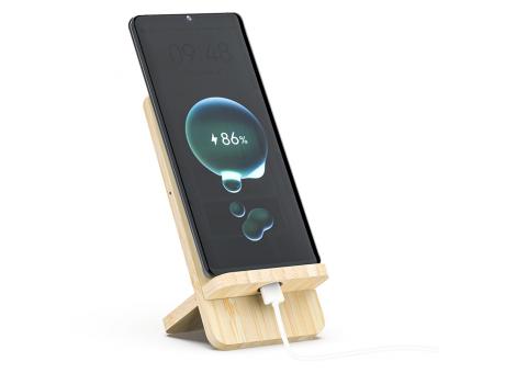 Wireless Charger aus Bambus als Werbeartikel mit Logo bedrucken