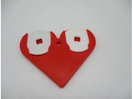 Einkaufwagenchips im Herzen 2 Hearts als Werbeartikel mit Logo bedrucken