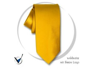 Krawatte Kollektion 20 - Gelb als Werbeartikel mit Logo bedrucken