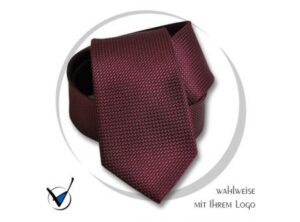 Krawatte Kollektion Dessin 42-3 - Weinrot als Werbeartikel mit Logo bedrucken