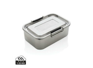 Auslaufsichere Lunchbox aus RCS recyceltem Stainless Steel als Werbeartikel mit Logo bedrucken