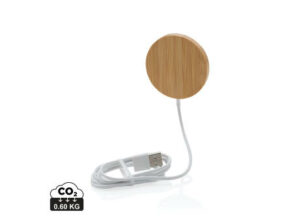 10W Bambus magnetischer Wireless Charger als Werbeartikel mit Logo bedrucken