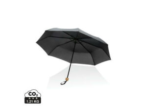 20.5" Impact AWARE™ RPET 190T Pongee Bambus Mini-Schirm als Werbeartikel mit Logo bedrucken