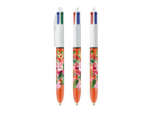 BIC® 4 Colours Fine Kugelschreiber + Lanyard als Werbeartikel mit Logo bedrucken