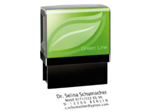 Stempelautomat " Green Line" - ohne Digitaldruck als Werbeartikel mit Logo bedrucken