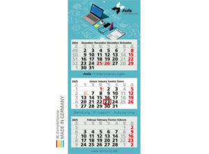3-Monats-Kalender Maxi Light 3 x.press als Werbeartikel mit Logo bedrucken