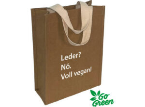 Eco-Tragetasche (Waschpapier in Lederoptik) als Werbeartikel mit Logo bedrucken