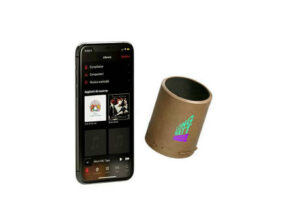 Umweltfreundlicher Bluetooth-Lautsprecher Jukebox als Werbeartikel mit Logo bedrucken