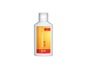 50 ml Flasche - Sonnenmilch LSF 30 (sensitiv) - Body Label als Werbeartikel mit Logo bedrucken