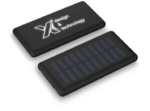 SCX.design P30 8000 mAh Solar Powerbank mit Leuchtlogo als Werbeartikel mit Logo bedrucken